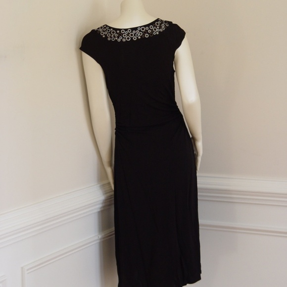 DAVID MEISTER EMBELLISHED NECKLINE DRESS - MEDIUM - Picture 4 of 5